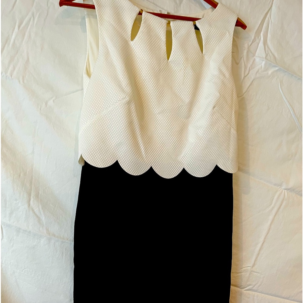 Ellen Tracy white and Black shirt dress